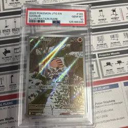 2025 POKEMON JTG EN-JOURNEY TOGETHER ILLUSTRATION RARE #165 SWINUB PSA 10 - Image 1