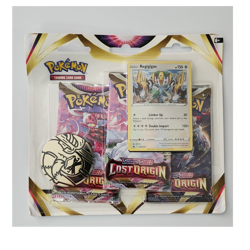 Pokemon TCG Lost Origin Sword & Shield 3-Pack Blister Regigigas SWSH247 Coin - Image 1