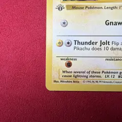 1999 Pokemon Base Set Shadowless 1st Edition Yellow Cheeks Pikachu 58/102 - LP - Image 5