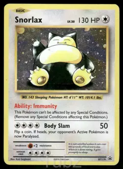 Snorlax XY179 Holo Promo XY Promo Pokemon Damaged - Image 1