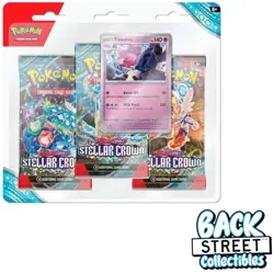 Stellar Crown 3 Pack Blister, Tinkaton Cosmos Holo, Pokemon TCG, Factory Sealed! - Image 1
