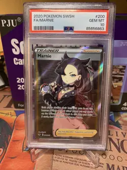 2020 Pokemon Marnie Full Art 200 PSA 10 Gem Mint - Image 1