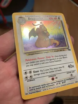 Wizards Pokemon TCG Dragonite 4/62 Fossil Holo Rare 1999 English 100HP - Image 2