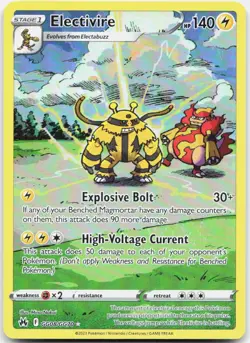 Pokemon TCG Electivire SWSH: Crown Zenith: Galarian Gallery Ultra Rare GG08/GG70 - Image 1