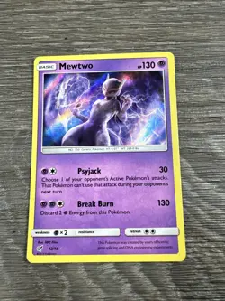 Mewtwo 12/18 - MP HOLO RARE Detective Pikachu - Pokemon 2019 TCG Card - Image 1