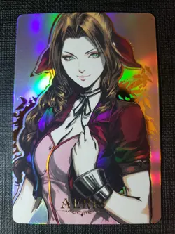 Aerith Final Fantasy 7 Goddess Anime Waifu Holo Foil Art Card ACG Carddass Sexy - Image 1