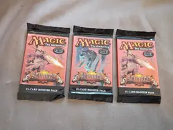 MTG SCOURGE 2003 release, NEW & FACTORY SEALED, English booster packs X3 - Image 1