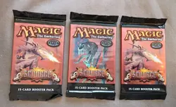 MTG SCOURGE 2003 release, NEW & FACTORY SEALED, English booster packs X3 - Image 2