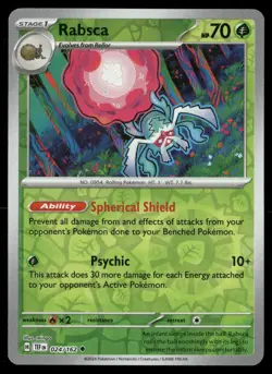 Rabsca 024/162 Uncommon Temporal Forces Pokemon Reverse Holo Near Mint - Image 1