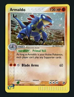 Armaldo Prerelease Heavy Stamp Error - 1/100 Holo Promo EX Sandstorm Pokemon (W) - Image 1