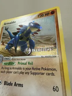Armaldo Prerelease Heavy Stamp Error - 1/100 Holo Promo EX Sandstorm Pokemon (W) - Image 4
