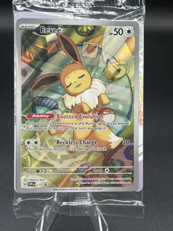 Sealed Pokemon Card TCG Full Art Eevee SVP 173 Scarlet & Violet Promo Holo Mint - Image 1