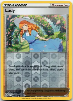 LADY 159/196 UNCOMMON LOST ORIGIN POKEMON REVERSE HOLO LP - Image 1