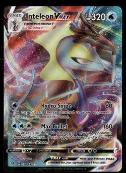 Inteleon VMAX 050/192 Holo VMAX Rare Rebel Clash Pokemon NM - Image 1