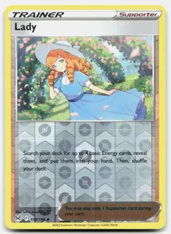 Lady Uncommon Lost Origin Reverse Holo 159/196 NM/M Pokemon - Image 1