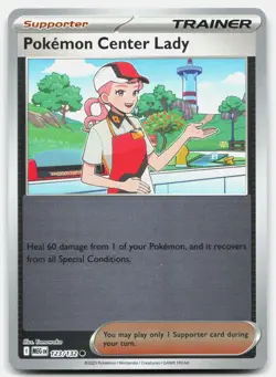 Pokemon Center Lady Common Mega Evolution Reverse Holo 123/132 NM/M Pokemon - Image 1