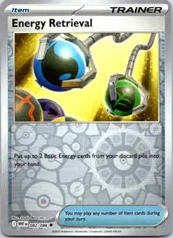 Energy Retrieval 082/086 Uncommon White Flare Pokemon Reverse Holo NM - Image 1