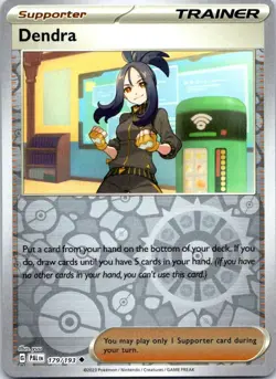 Dendra 179/193 Uncommon Paldea Evolved Pokemon Reverse Holo NM - Image 1
