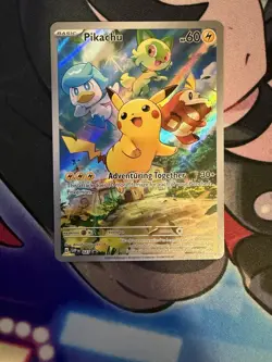 Pokemon TCG Pikachu 027 SVP Scarlet & Violet Promo Holo Promo EN 2023 Basic 60 - Image 1