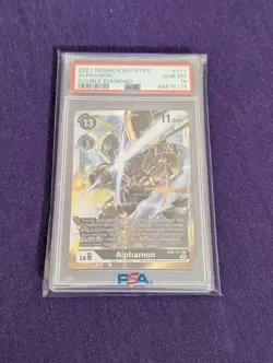 2021 Digimon Card Game Double Diamond BT6-111 Sec Alphamon PSA 10 - Image 1