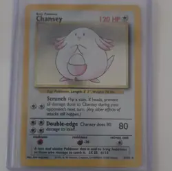 Pokemon TCG Chansey 003/102 Base Set Holo Rare Unlimited EN 1999 120HP - Image 1