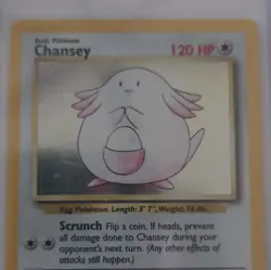 Pokemon TCG Chansey 003/102 Base Set Holo Rare Unlimited EN 1999 120HP - Image 3