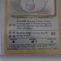 Pokemon TCG Chansey 003/102 Base Set Holo Rare Unlimited EN 1999 120HP - Image 4