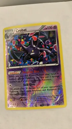 Crobat - 33/119 - Rare - Reverse Holo Phantom Forces Pokemon Near Mint - Image 1