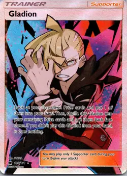 Gladion 109/111 Crimson Invasion Pokemon TCG Holo Ultra Rare MP - Image 1