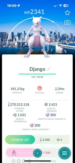 Pokemon Go Mewtu Mit Hintergrund Tokio / Background Tokyo Go Fest 2026 NON SHINY - Image 1