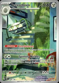 FERROTHORN 209/182 PARADOX RIFT ILLUSTRATION RARE POKEMON HOLO SO - Image 1