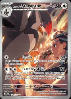 LARRY'S STARAPTOR 249/217 ASCENDED HEROES ILLUSTRATION RARE POKEMON HOLO - Image 1