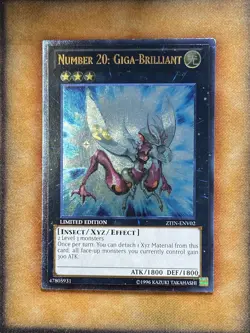 Yugioh Number 20: Giga-Brilliant ZTIN-ENV02 Ultimate Rare Limited Edition NM - Image 1