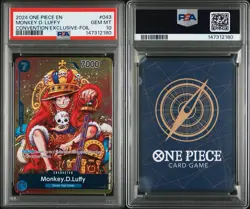 One Piece 2024 en Convention Exclusive-Foil #043 Monkey D. Luffy PSA 10 Gem Mint - Image 3