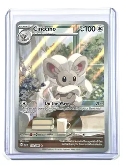 2025 Cinccino 153/086 Illustration Rare IR Holo Black Bolt Pokemon TCG Card - Image 3