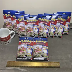 LOT OF 10 Pokemon TCG Booster Packs SEALED NEW (25 CARDS /PACK) - Image 1
