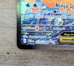 Mega Greninja ex CRI 116/86 chaos rising Pokemon card secret illustration rare - Image 4