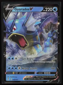 Gyarados V 028/203 SWSH07: Evolving Skies Pokemon TCG Card - Image 1
