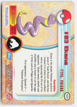 Ekans #23 Holo Topps Trading Cards Series 1 Pokemon Heavily Played - Image 2