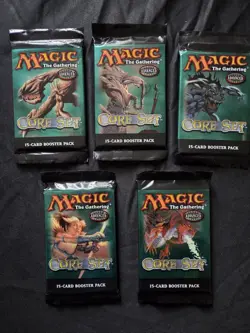 MTG 8th Edition, SEALED, English booster packs X5 one of each pack art 2003 - Image 1