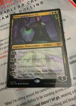 MTG Professor Dellian Fel SOS 214 Secrets Of Strixhaven NM Mythic Planeswalker - Image 1