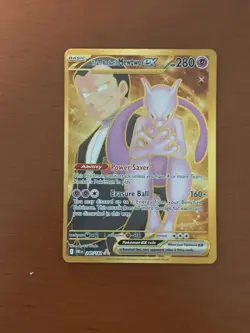 Pokemon TCG Mewtwo EX Team Rockets Hyper Rare Card 240/182 Destined Rivals - Image 1