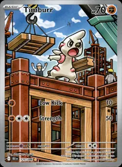 Timburr 125/086 Holo - Pokemon SV: Black Bolt - NM - Image 1
