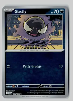 Gastly 054/094 Common Phantasmal Flames Pokemon Reverse Holo NM - Image 1