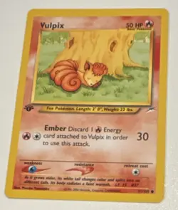 Wizards of the Coast Vulpix Base Set 68/102 1999 50HP Common Regular English - Image 1