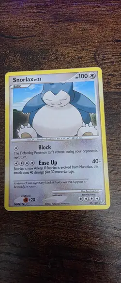 Snorlax 37/130 Rare Diamond & Pearl Pokemon Moderately Played - Image 1