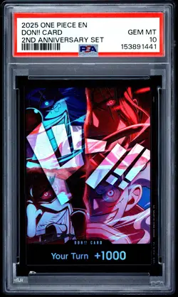 2025 ONE PIECE ENGLISH VERSION 2ND ANNIVERSARY SET DON!! CARD PSA 10 - Image 1