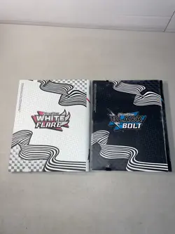 Set of 2!! Pokemon Black Bolt & White Flare Scarlet And Violet BINDERS ONLY - Image 2