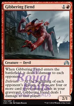 Gibbering Fiend 2x FOIL SOI MTG Shadows Over Innistrad Uncommon MINT red - Image 1