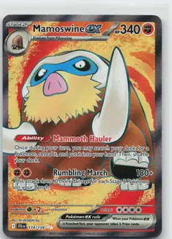 Mamoswine ex 174/159 Ultra Rare Journey Together Pokemon NM - Image 1